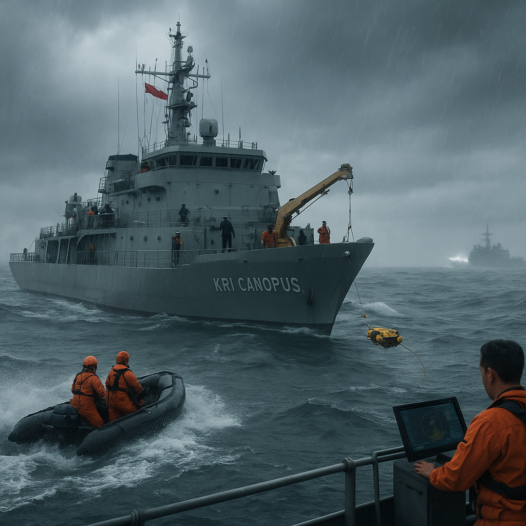 Hegemoni Samudra: KRI Canopus Bangkitkan Teknologi dalam Operasi SAR Pencarian Korban KM Virgo