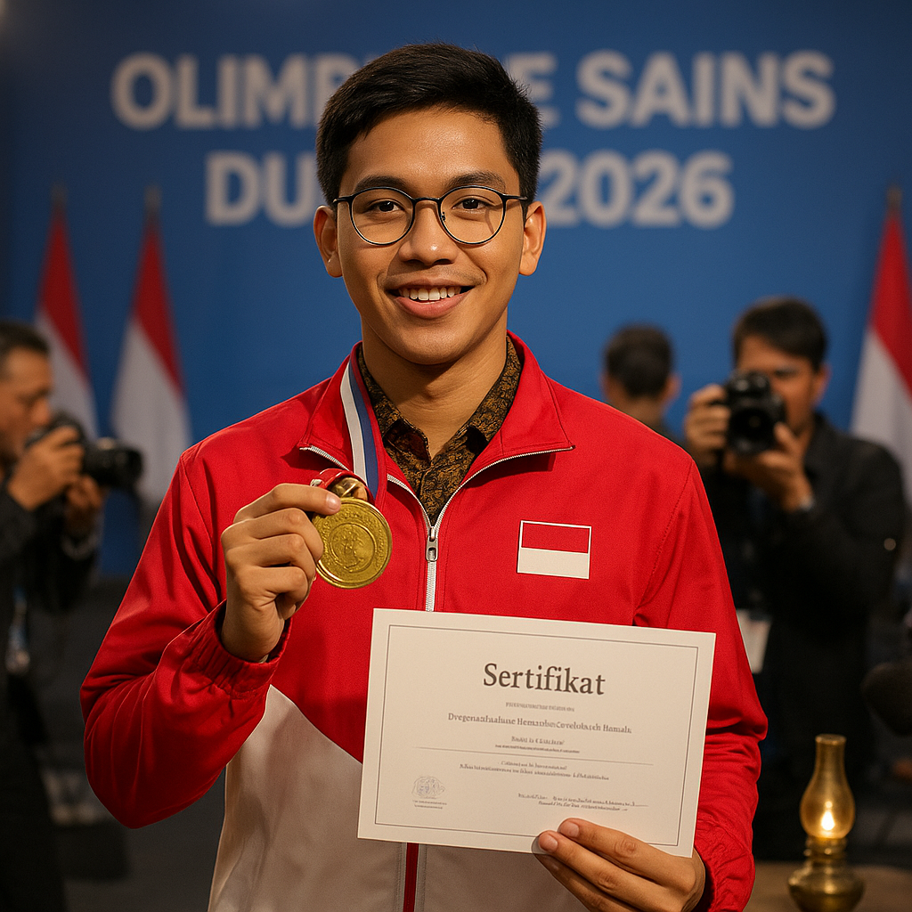 Pemuda Indonesia Raih Medali Emas Olimpiade Sains Dunia, Banggakan Nama Bangsa