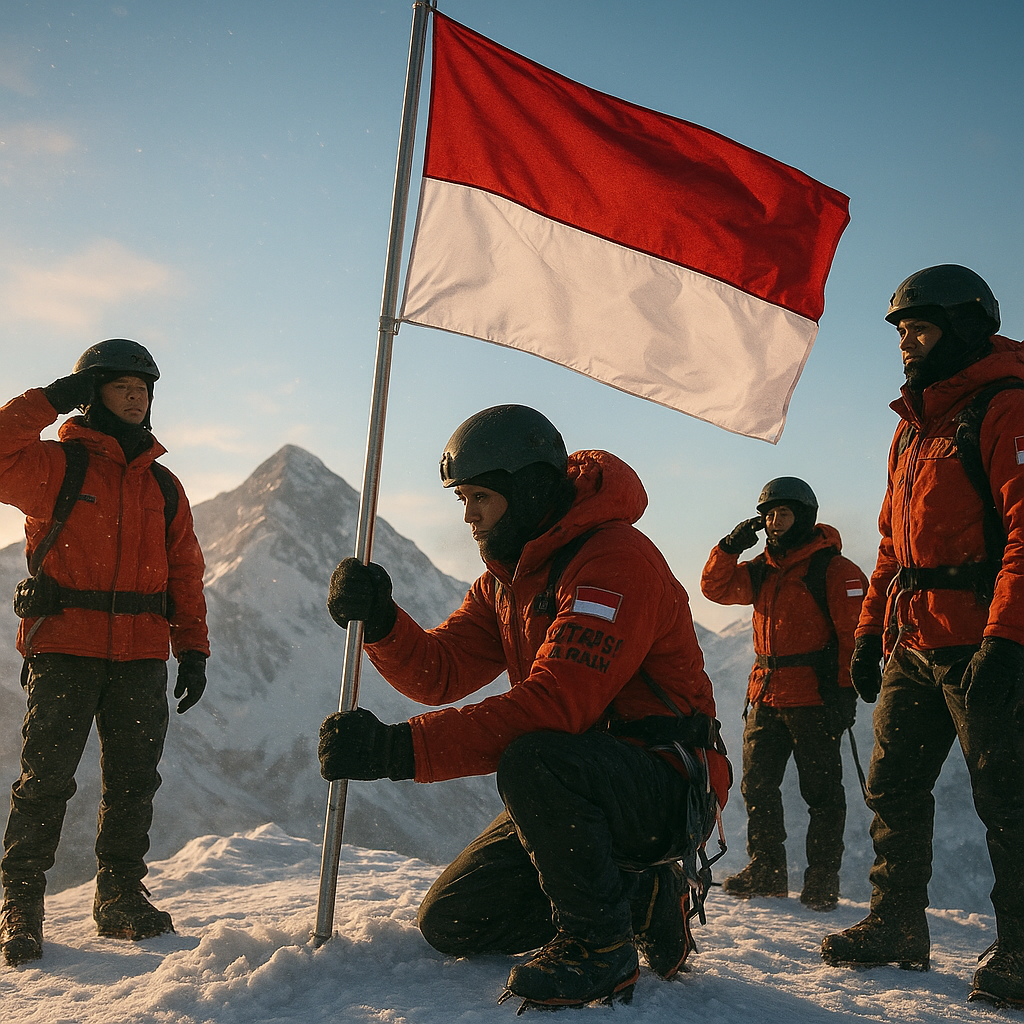 Korps Marinir TNI AL Kibarkan Merah Putih di Puncak Everest: Simbol Kedaulatan