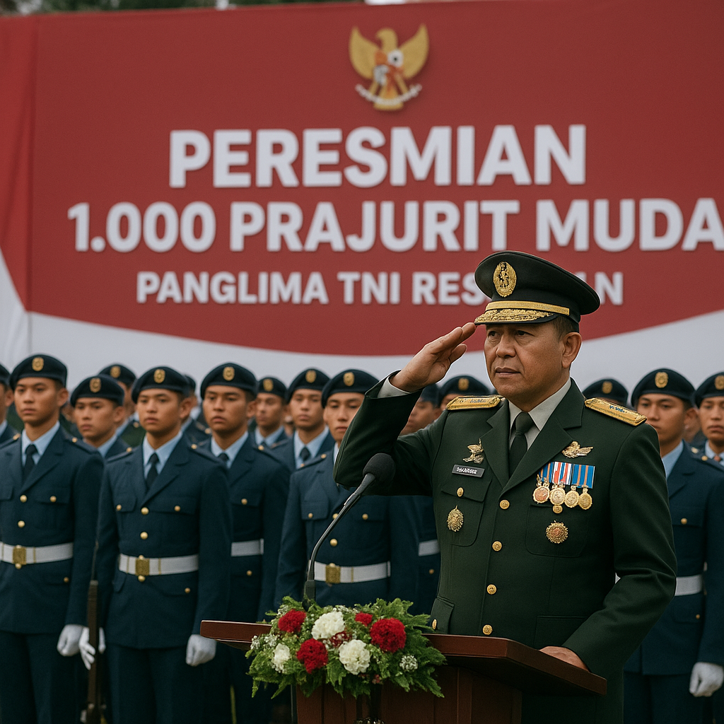 Panglima TNI Resmikan 1.000 Prajurit Muda Lulusan Rekrutmen Bersama