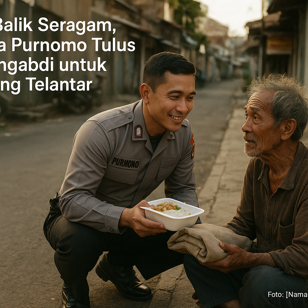 Di Balik Seragam, Ipda Purnomo Tulus Mengabdi untuk Orang Telantar