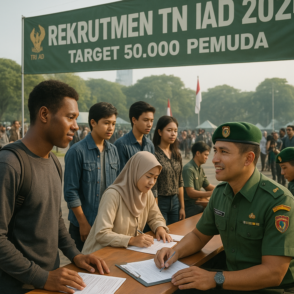 Rekrutmen TNI AD 2026 Dibuka, Target 50 Ribu Pemuda Bergabung Bela Negara