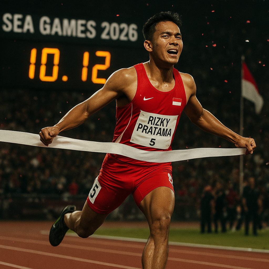 Atlet Muda Indonesia Pecahkan Rekor SEA Games dalam Cabang Lari 100 Meter