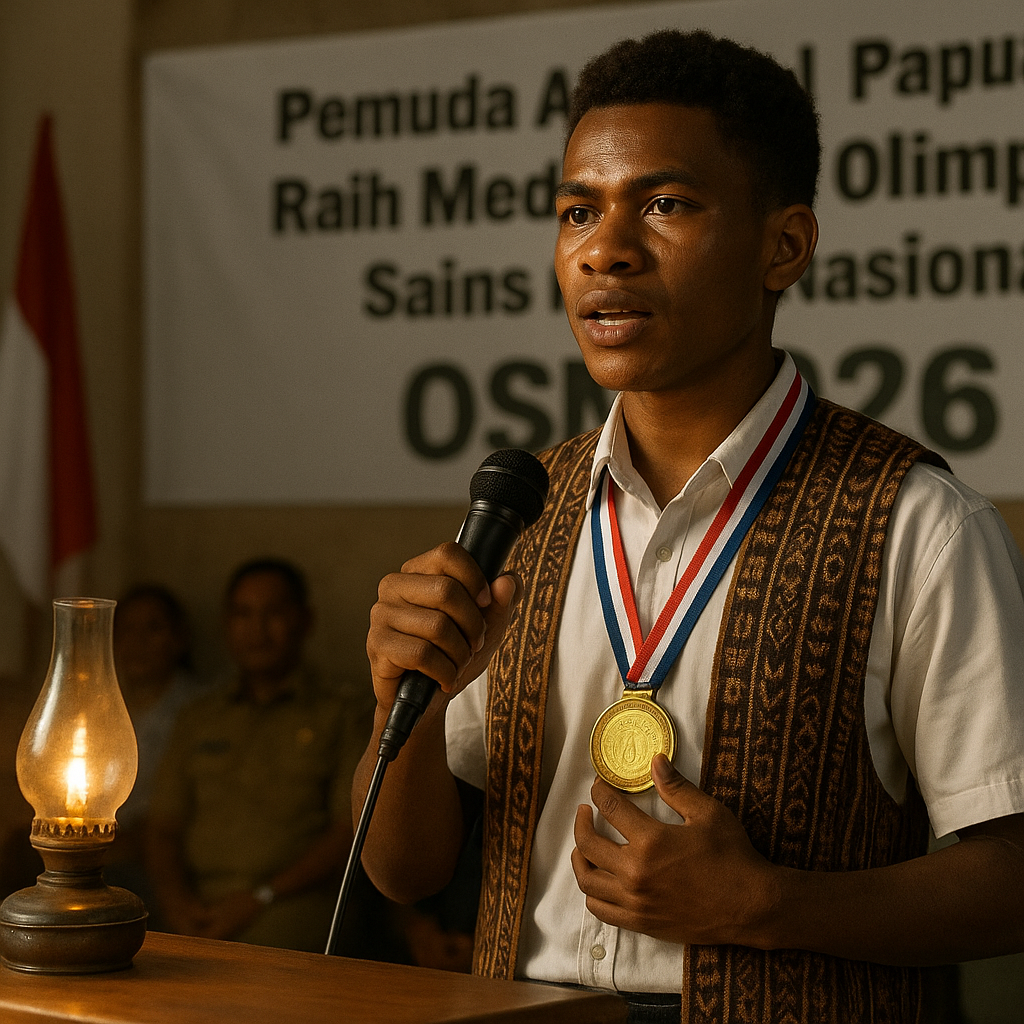Pemuda Asal Papua Raih Medali Emas Olimpiade Sains Nasional, Bangkitkan Semangat Belajar