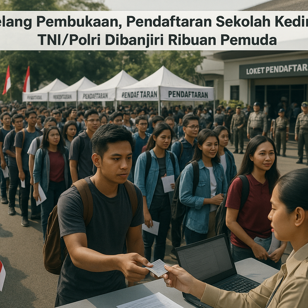 Jelang Pembukaan, Pendaftaran Sekolah Kedinasan TNI/Polri Dibanjiri Ribuan Pemuda