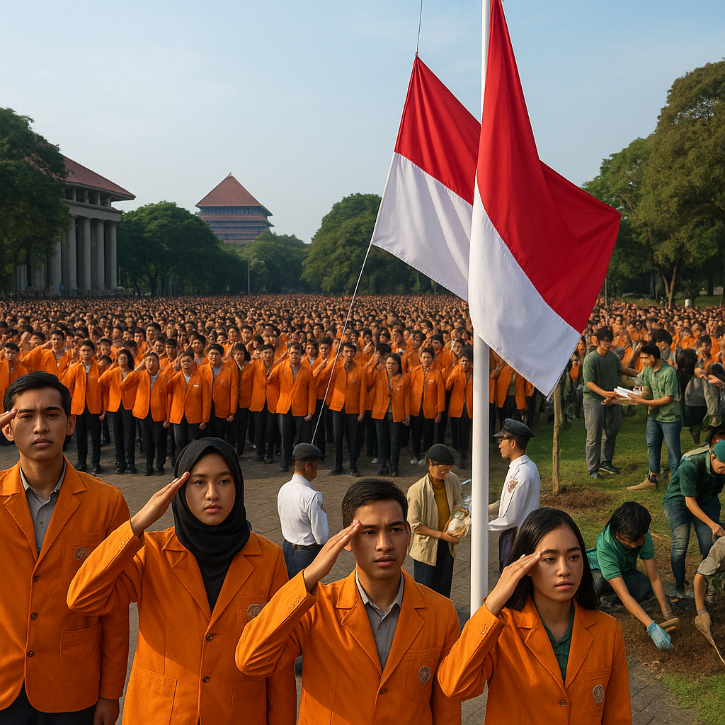 Peringati Hari Bela Negara, Ribuan Mahasiswa UGM Ikuti Upacara dan Bakti Sosial