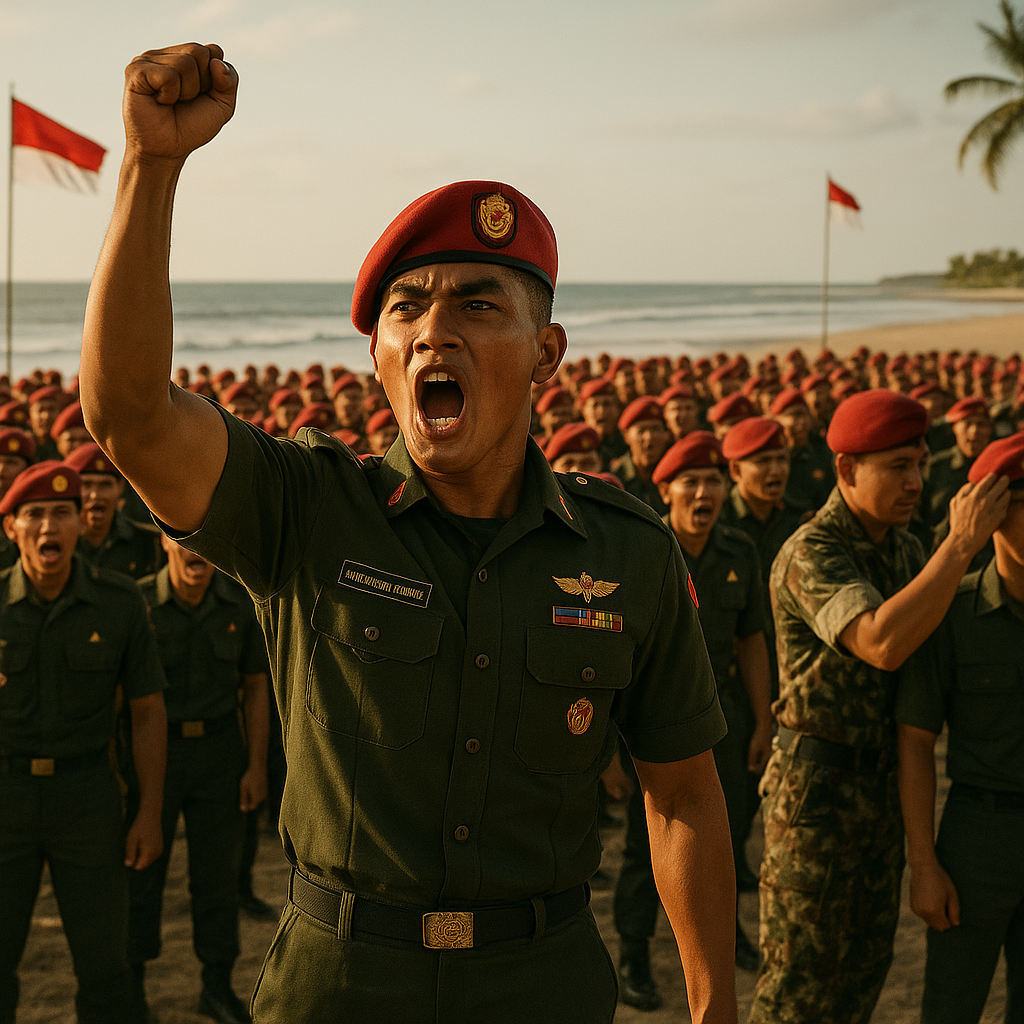 Dari Blitar ke Pantai Permisan: Infanteri Terbaik 2024 Itu Kini Memimpin Yel-Yel Pembaretan Kopassus 2026