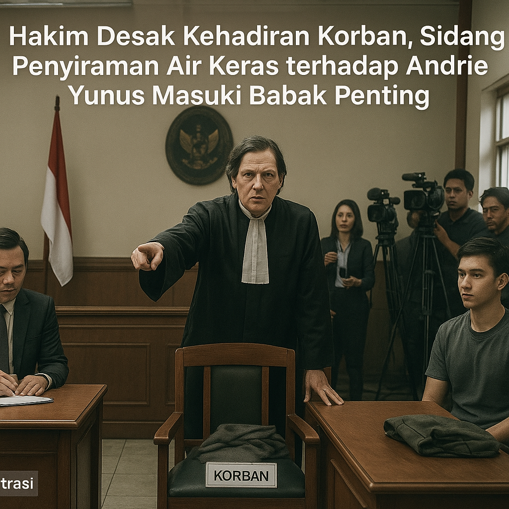 Hakim Desak Kehadiran Korban, Sidang Penyiraman Air Keras terhadap Andrie Yunus Masuki Babak Penting