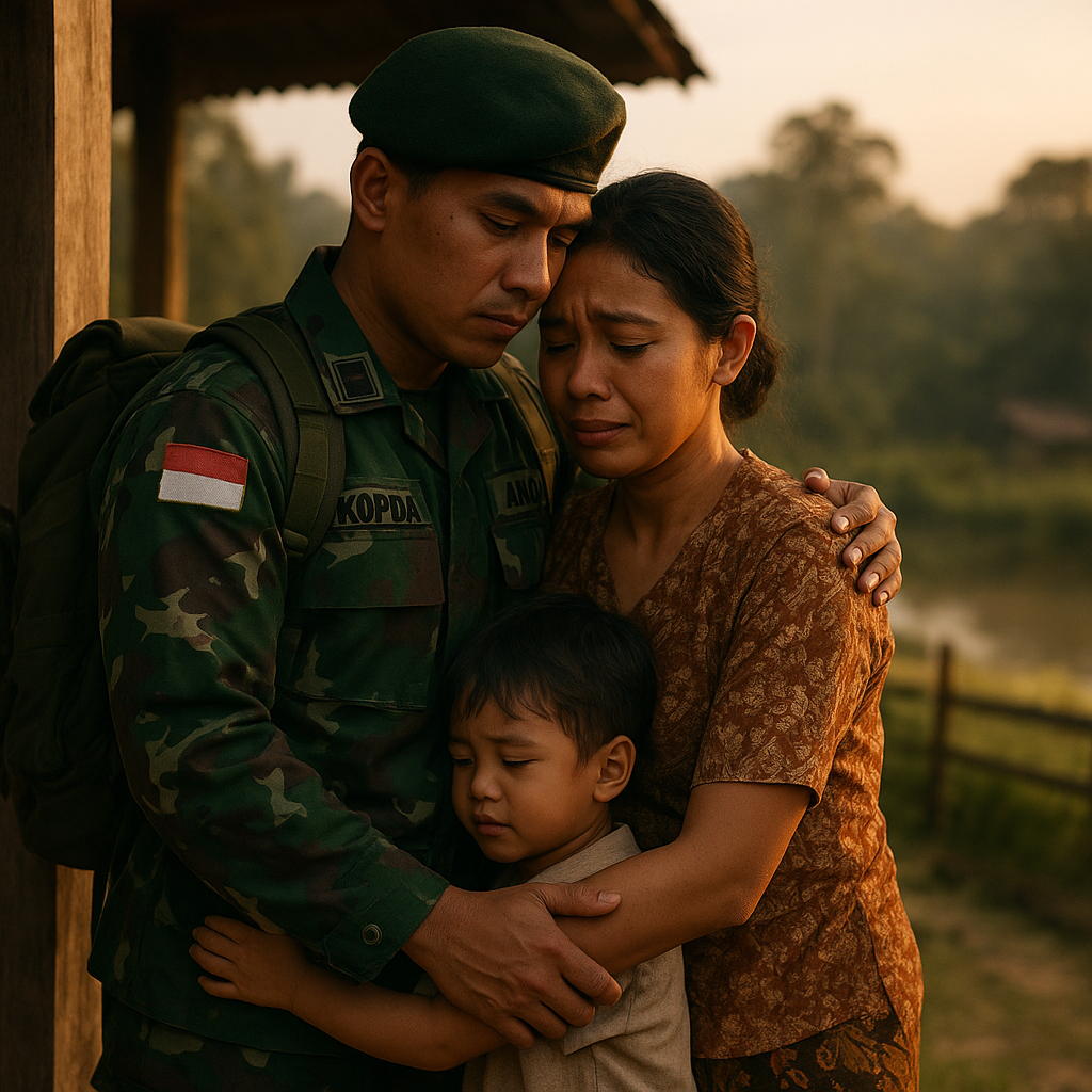 Kisah Prajurit TNI Rela Tinggalkan Keluarga Demi Tugas Perbatasan