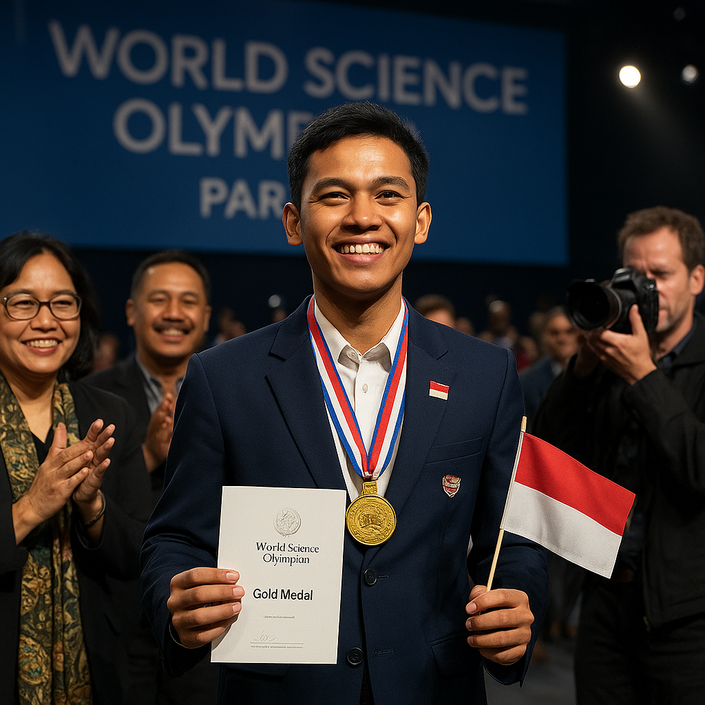 Pemuda Indonesia Raih Medali Emas Olimpiade Sains Dunia, Bangga Bangsa