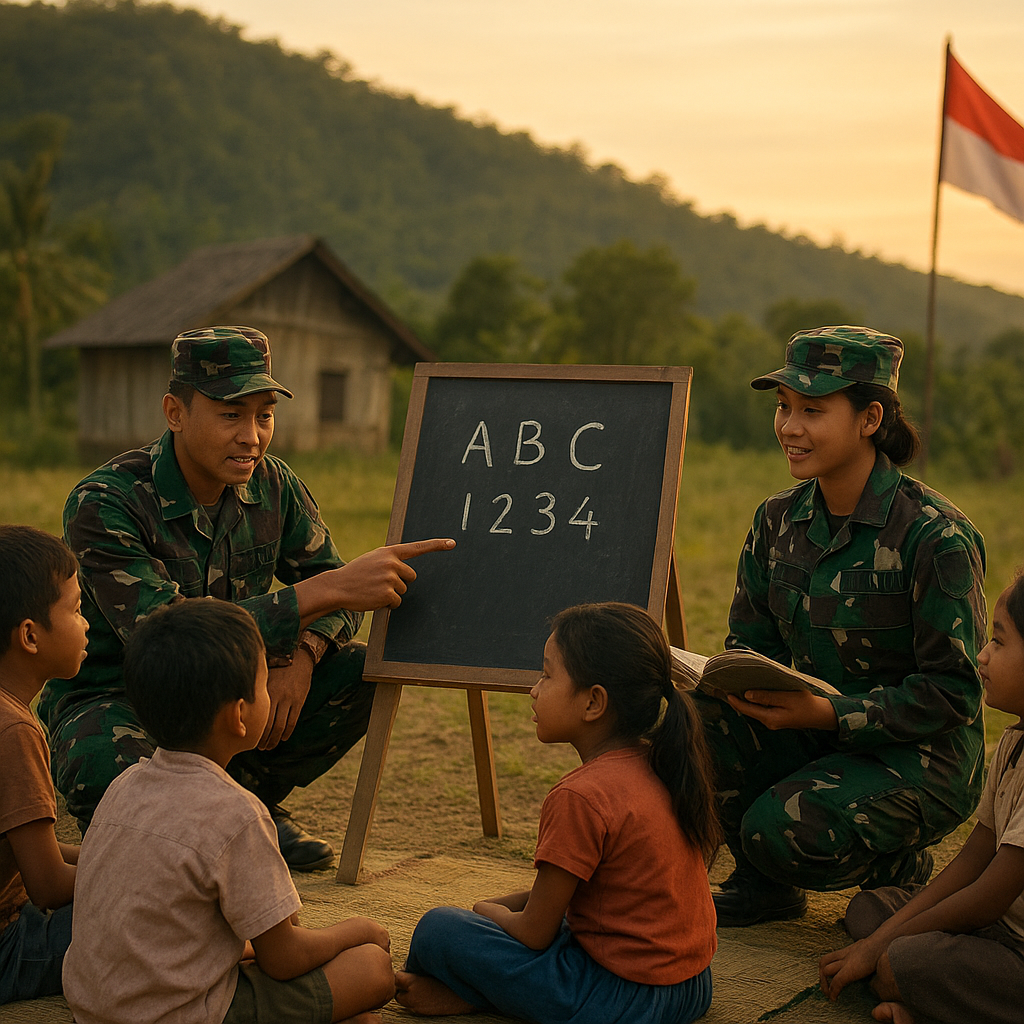 Kisah Inspiratif Prajurit TNI di Perbatasan: Mengajar Anak-Anak Sambil Berjaga Kedaulatan Negara