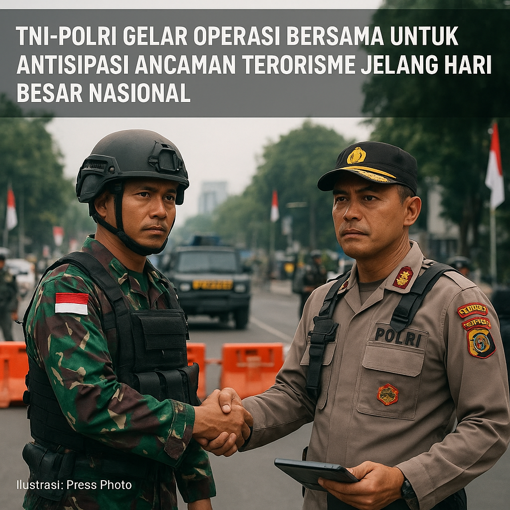 TNI-Polri Gelar Operasi Bersama untuk Antisipasi Ancaman Terorisme Jelang Hari Besar Nasional