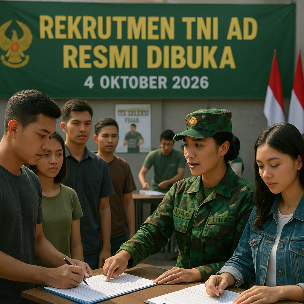 Rekrutmen TNI AD Resmi Dibuka – Ribuan Pemuda Bersiap Mengabdi