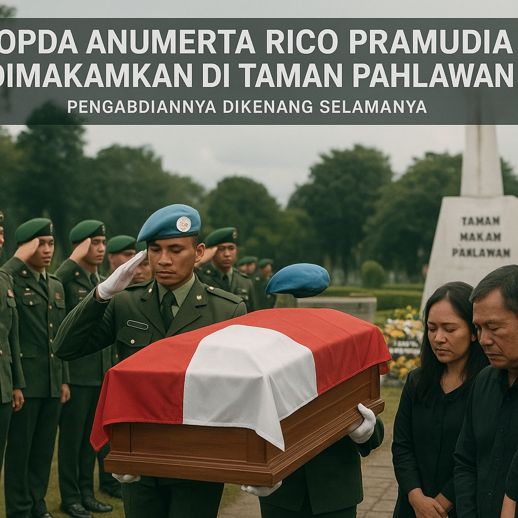 Kopda Anumerta Rico Pramudia Dimakamkan di Taman Pahlawan, Pengabdiannya Dikenang Selamanya