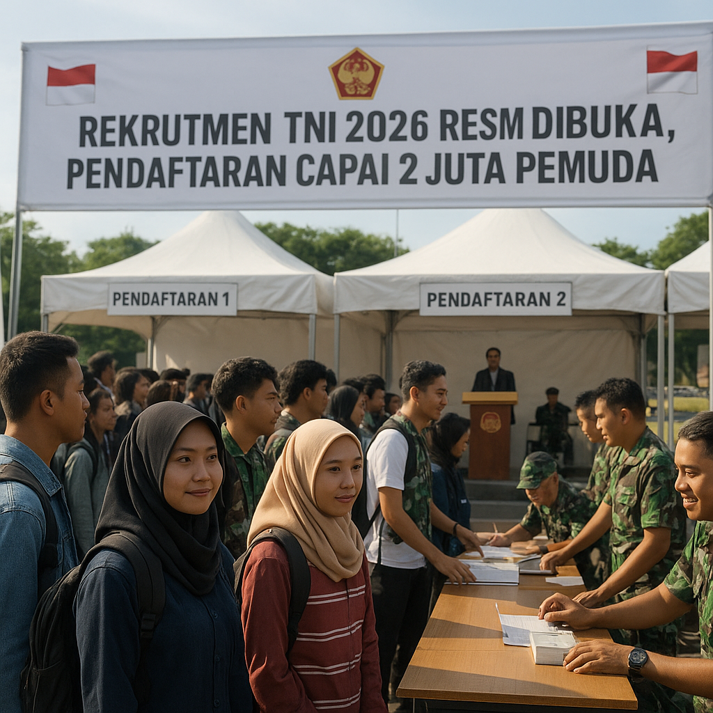 Rekrutmen TNI 2026 Resmi Dibuka, Pendaftaran Capai 2 Juta Pemuda