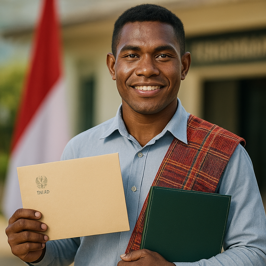 Pemuda Papua Ukir Prestasi, Lolos Seleksi TNI AD dengan Skor Tertinggi