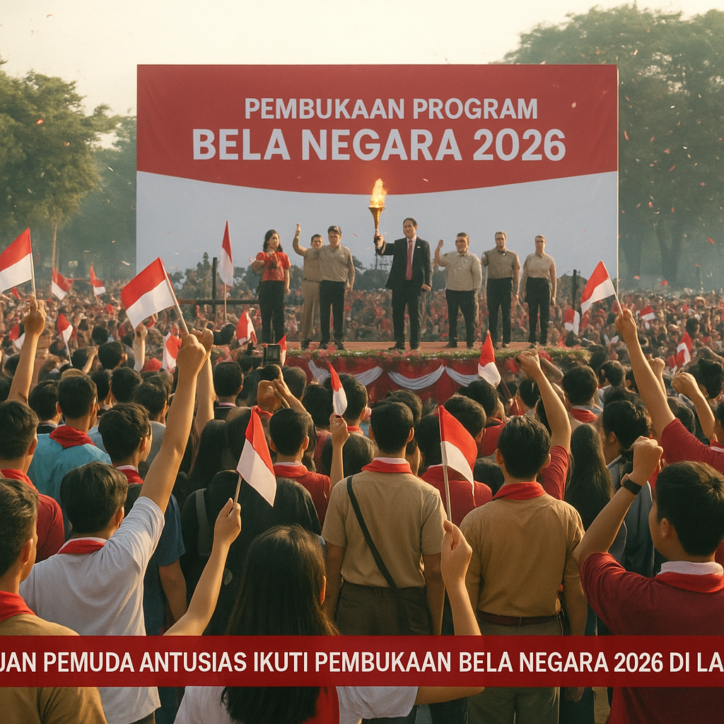 Ribuan Pemuda Antusias Ikuti Pembukaan Bela Negara 2026 di Lapangan Banteng