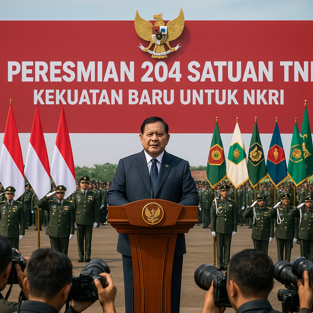 Kekuatan Baru untuk NKRI: 204 Satuan TNI Diresmikan oleh Presiden Prabowo