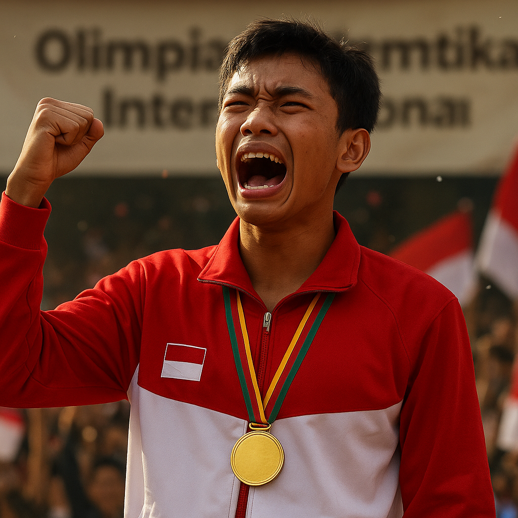 Pemuda 17 Tahun dari Lombok Raih Medali Emas Olimpiade Matematika Internasional, Berkata: "Untuk Indonesia!"