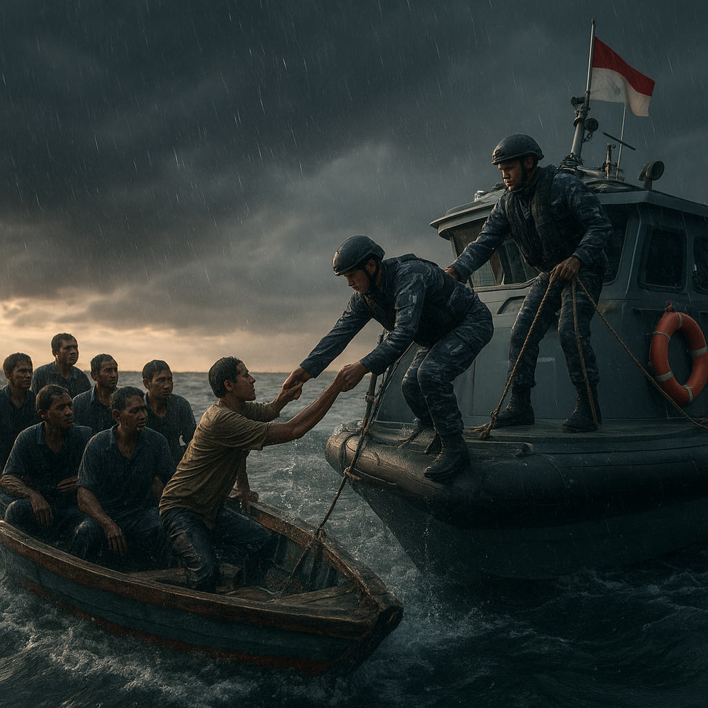 Prajurit TNI AL Selamatkan 10 Nelayan Terombang-ambing di Laut Jawa, Berkorban Demi Keselamatan Warga
