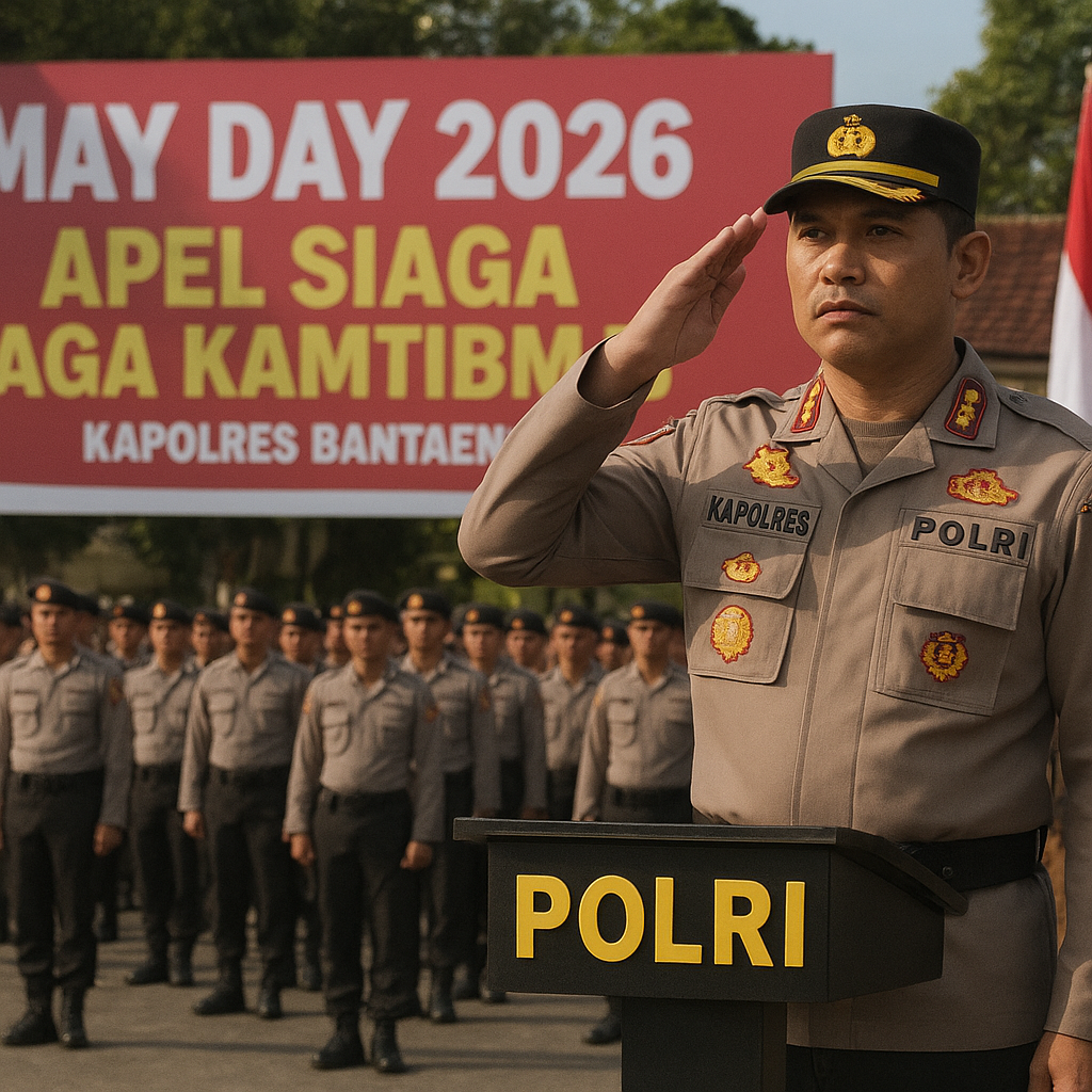 May Day Tahun 2026, Kapolres Bantaeng Pimpin Apel Siaga Jaga Kamtibmas