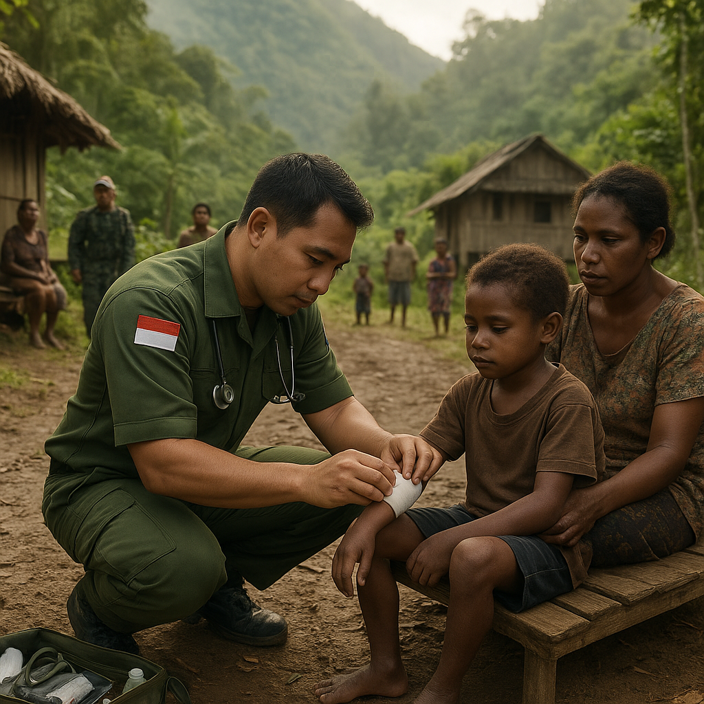 Pengabdian Tanpa Pamrih: Kisah Dokter TNI di Pedalaman Papua yang Melayani dengan Hati