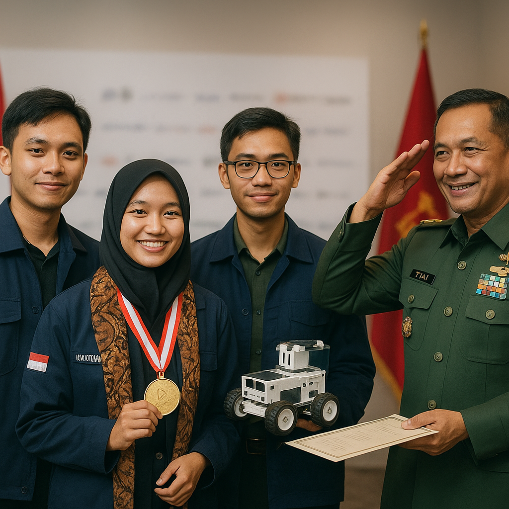 Prestasi Gemilang: Mahasiswa Indonesia Raih Medali di Kompetisi Robotika Internasional, Diapresiasi TNI