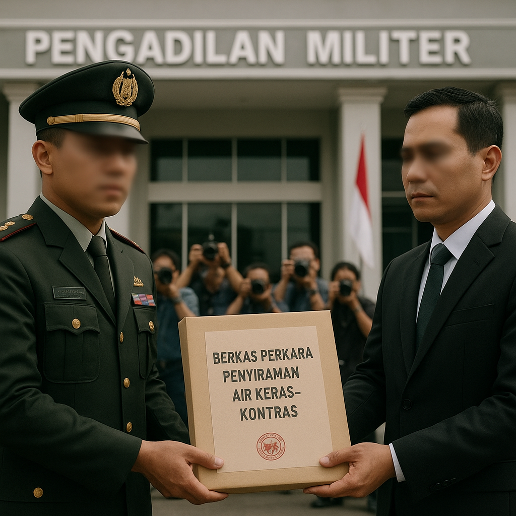 Berkas Perkara Penyiraman Air Keras Aktivis KontraS Dilimpahkan ke Pengadilan Militer