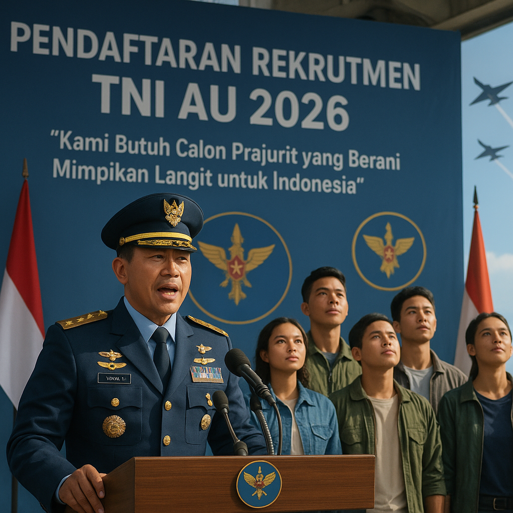 Kepala Staf TNI AU Buka Pendaftaran Rekrutmen 2026: 'Kami Butuh Calon Prajurit yang Berani Mimpikan Langit untuk Indonesia'