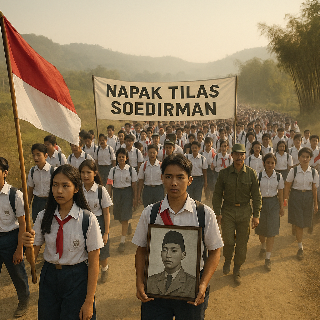 Napak Tilas Jejak Perjuangan Jenderal Soedirman, Ribuan Pelajar Ikuti Long March