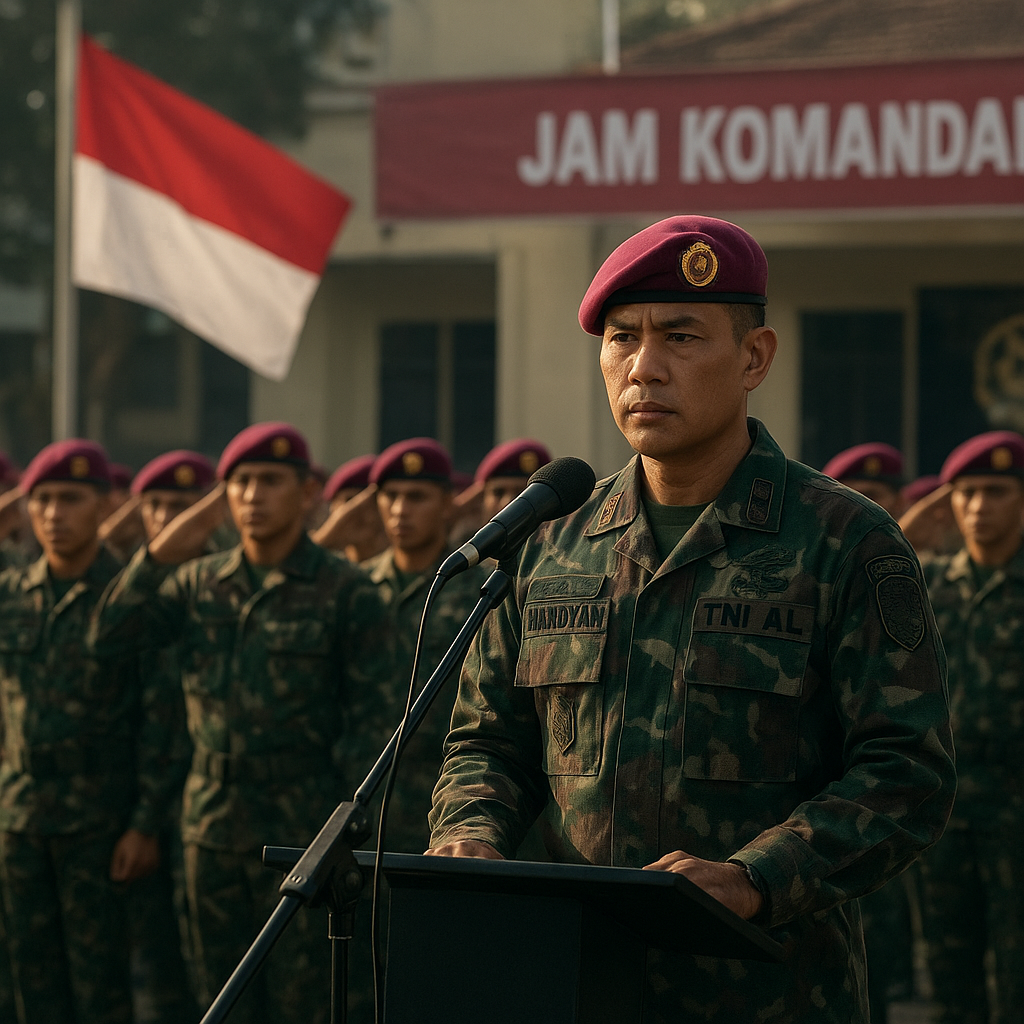 Jam Komandan, Dandenma Pasmar 1 Tekankan Kedisiplinan Prajurit