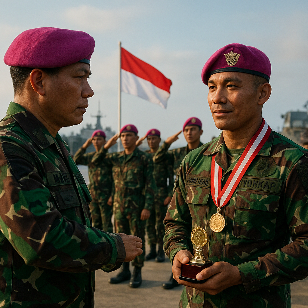 Danyon Kapa 1 Marinir Sambut Prajurit Berprestasi di Ajang Internasional