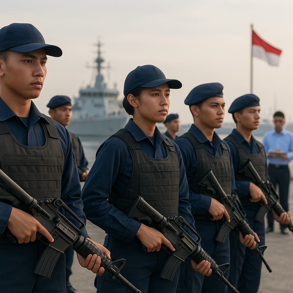 Siswa Komcad Matra Laut Berlatih PBB Bersenjata, Persiapan Menjadi Cadangan Pertahanan