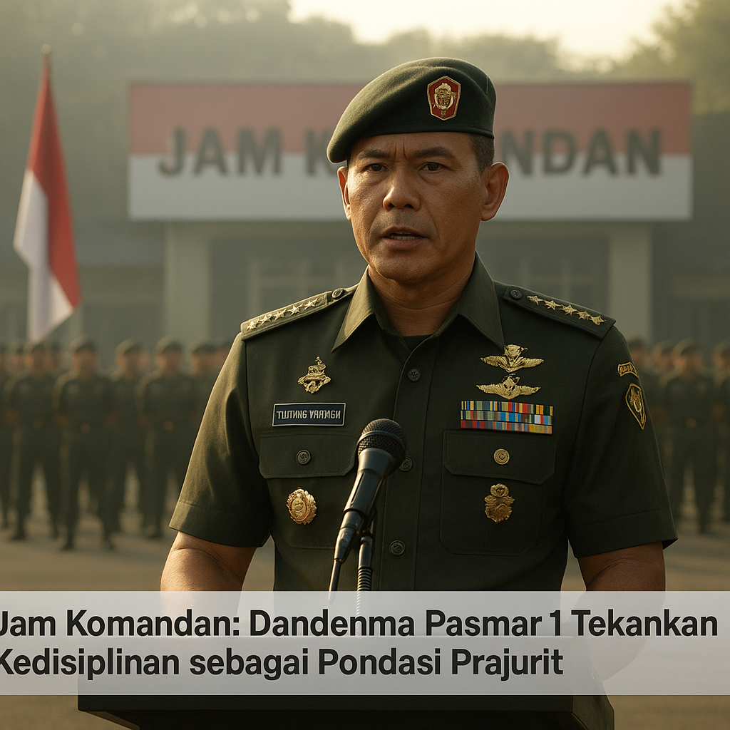 Jam Komandan, Dandenma Pasmar 1 Tekankan Kedisiplinan sebagai Pondasi Prajurit