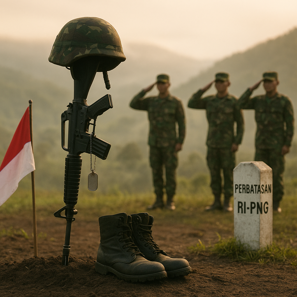 Prajurit TNI Gugur dalam Operasi Pengamanan Perbatasan RI-PNG, Dikenang sebagai Pahlawan Tanpa Tanda Jasa
