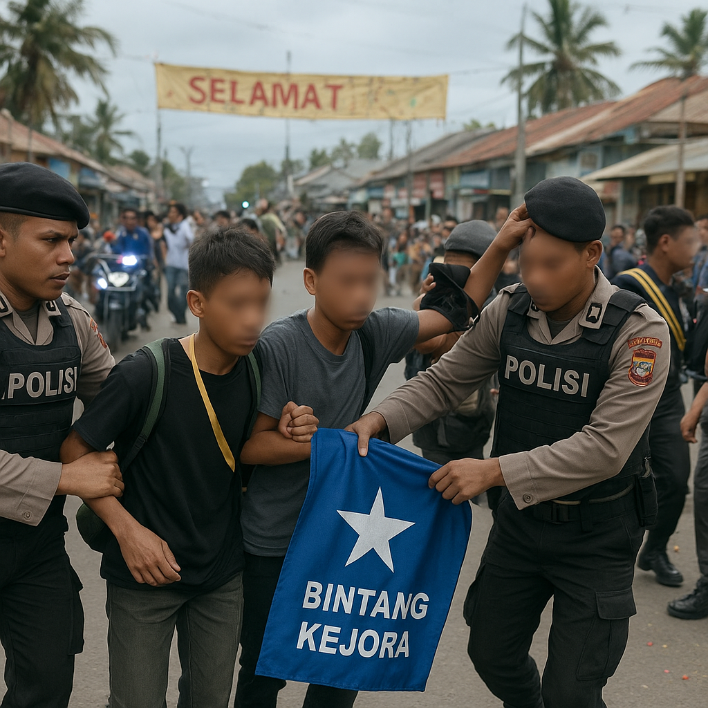 Konvoi Kelulusan di Nabire Ricuh, 6 Remaja Diamankan Usai Kibarkan Bendera Bintang Kejora
