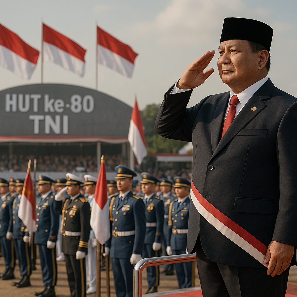 Presiden Prabowo Pimpin HUT ke-80 TNI: Apresiasi Dedikasi Prajurit