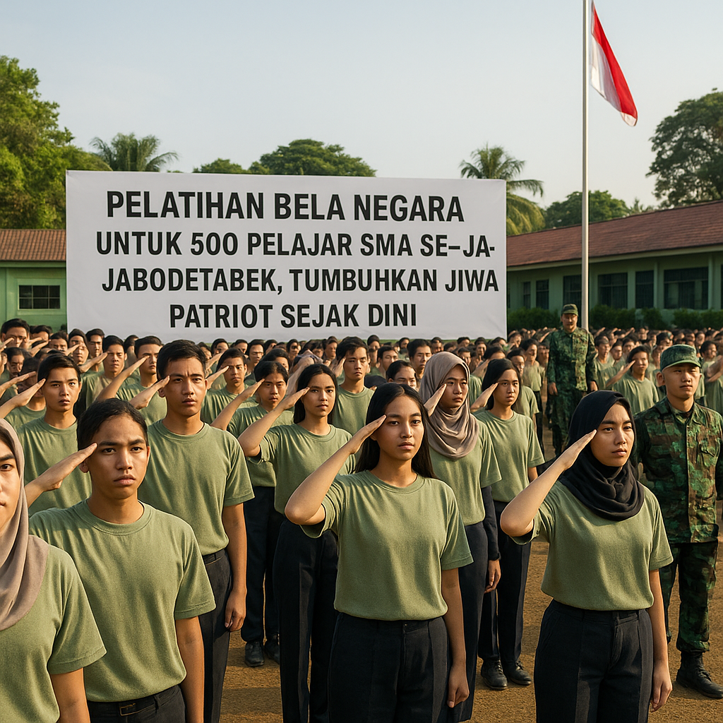 Pelatihan Bela Negara untuk 500 Pelajar SMA se-Jabodetabek, Tumbuhkan Jiwa Patriot Sejak Dini