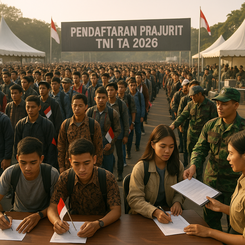 Jelang Pembukaan, Pendaftaran Prajurit TNI TA 2026 Diserbu Ribuan Pemuda Berjiwa Patriot