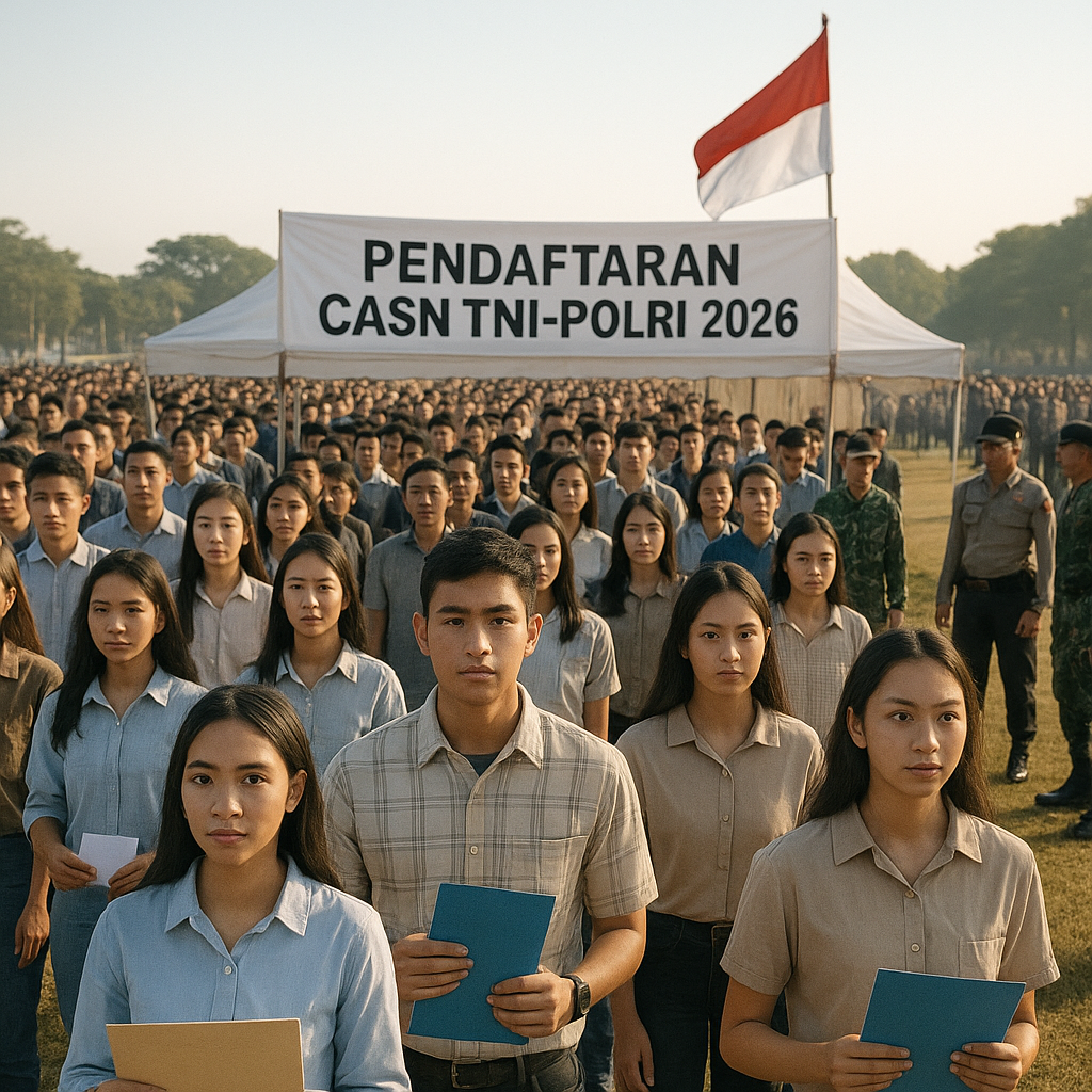 Pendaftaran CASN TNI-Polri 2026 Dibuka, Ribuan Pemuda Antre Bukti Semangat Bela Negara