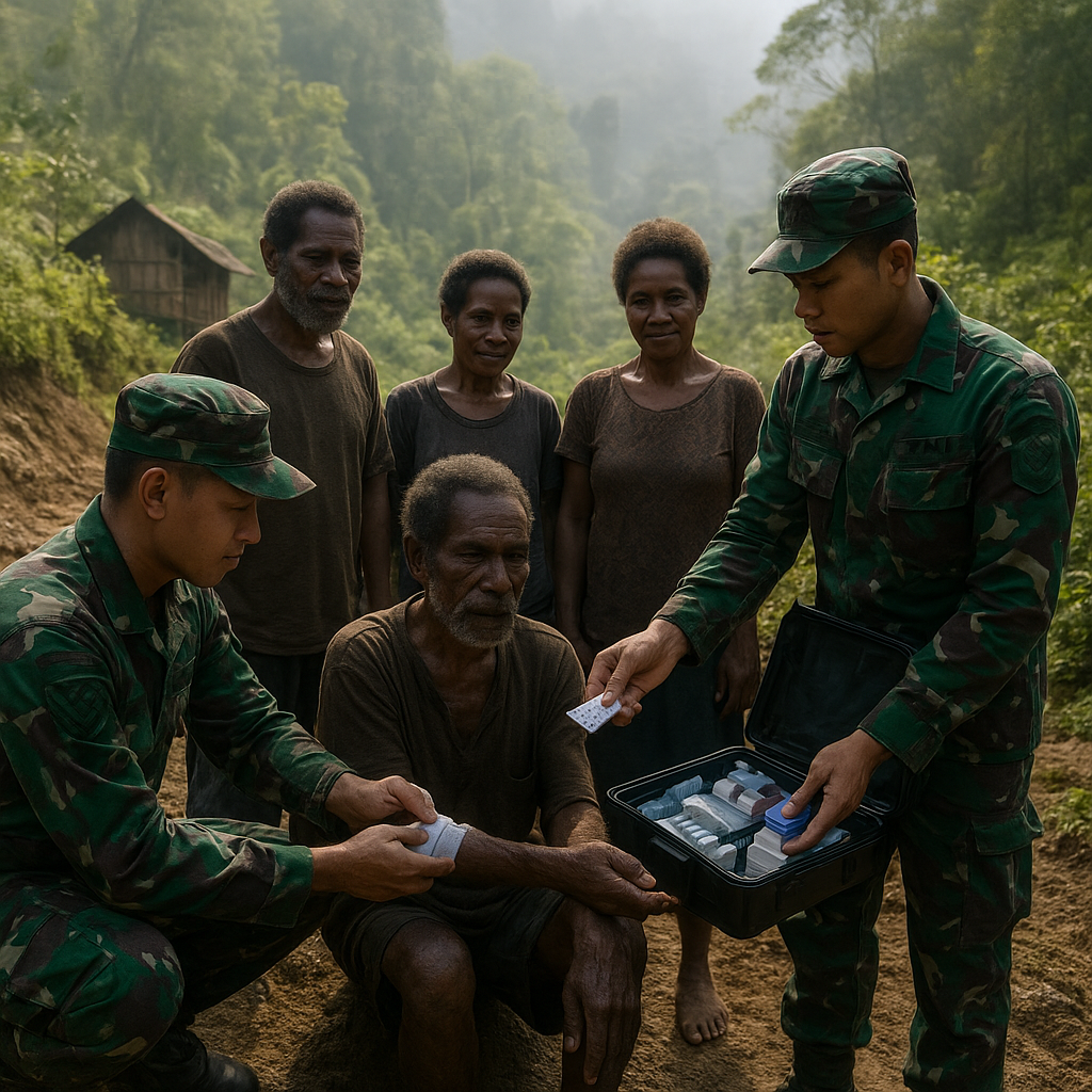 Tembus Medan Sulit, Prajurit TNI Datangi Warga Papua untuk Beri Layanan Kesehatan