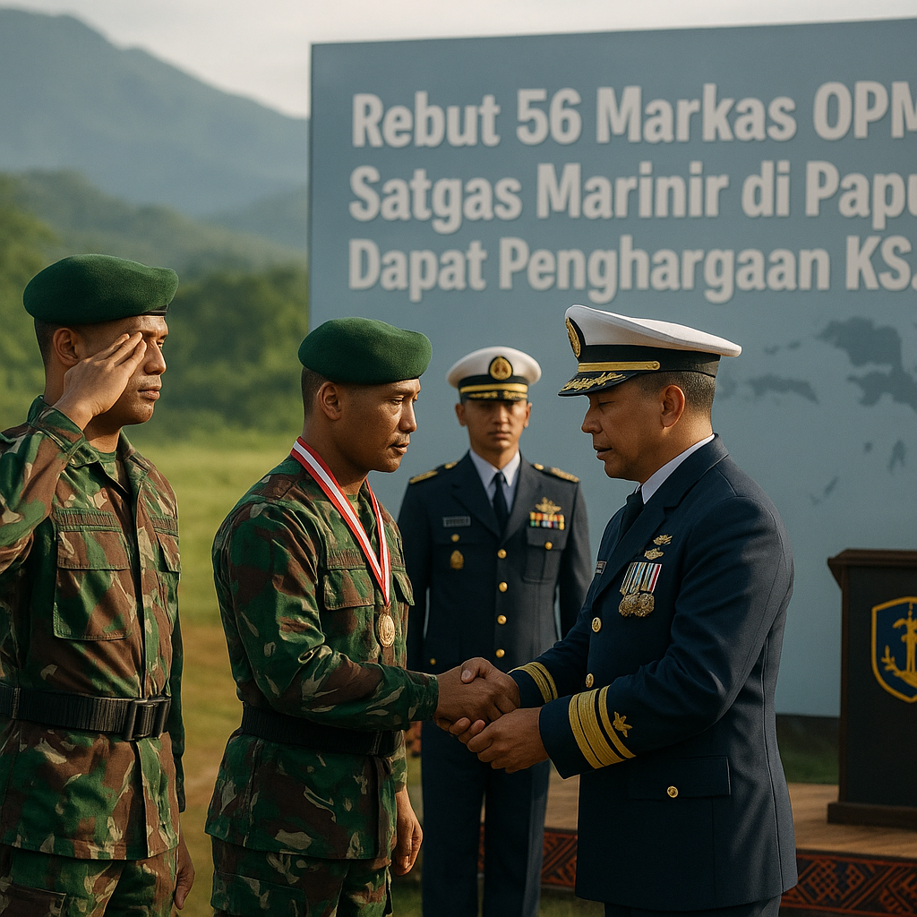 Rebut 56 Markas OPM, Satgas Marinir di Papua Dapat Penghargaan KSAL