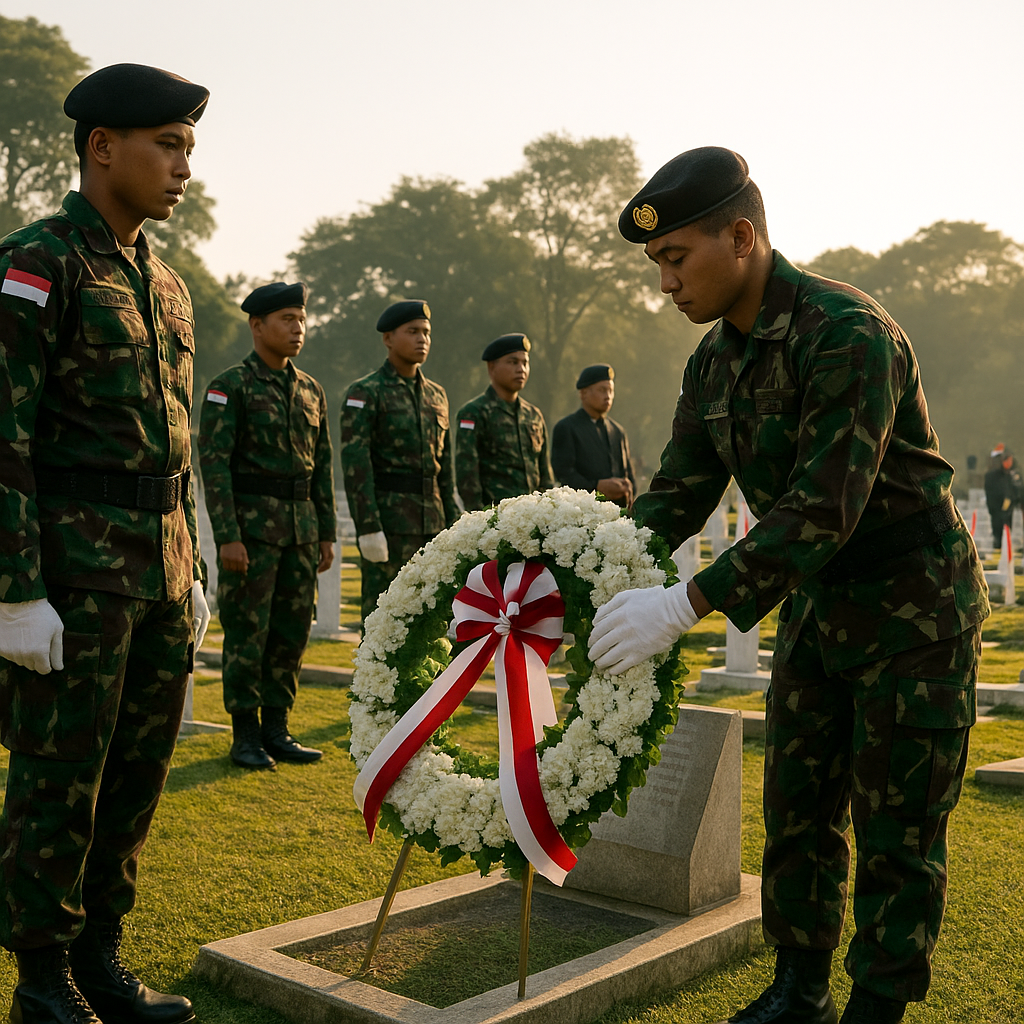 Ziarah ke Makam Pahlawan, Prajurit Kodam II/Sriwijaya Refleksikan Semangat Juang Pendahulu