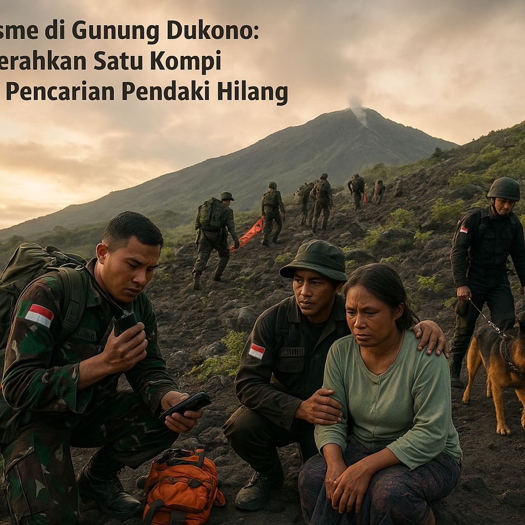 Heroisme di Gunung Dukono: TNI Kerahkan Satu Kompi Bantu Pencarian Pendaki Hilang
