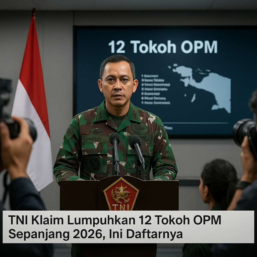 TNI Klaim Lumpuhkan 12 Tokoh OPM Sepanjang 2026, Ini Daftarnya