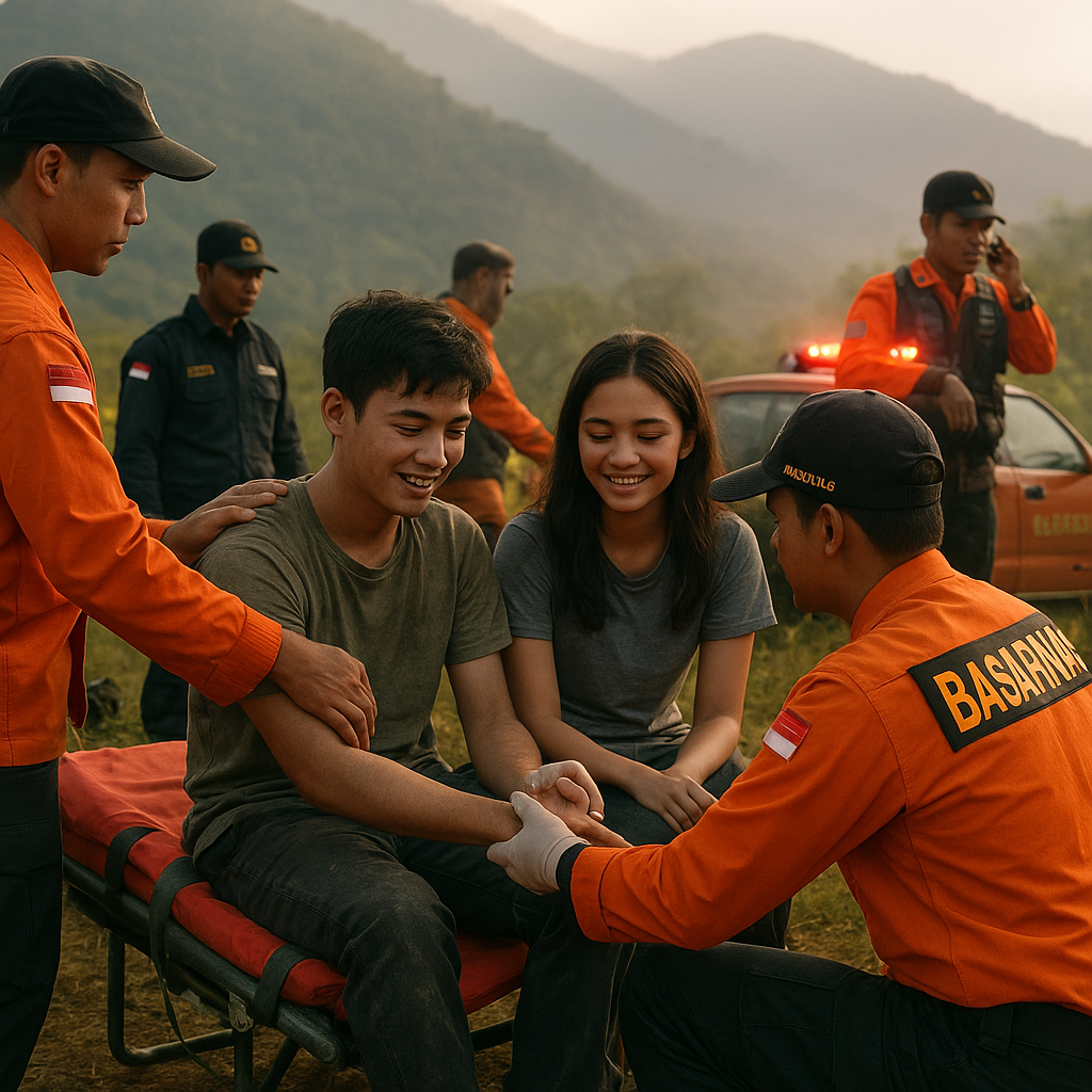 Respon Cepat Tim SAR Gabungan, Dua Remaja Tersesat di Gunung Country Luwuk Berhasil Dievakuasi Selamat