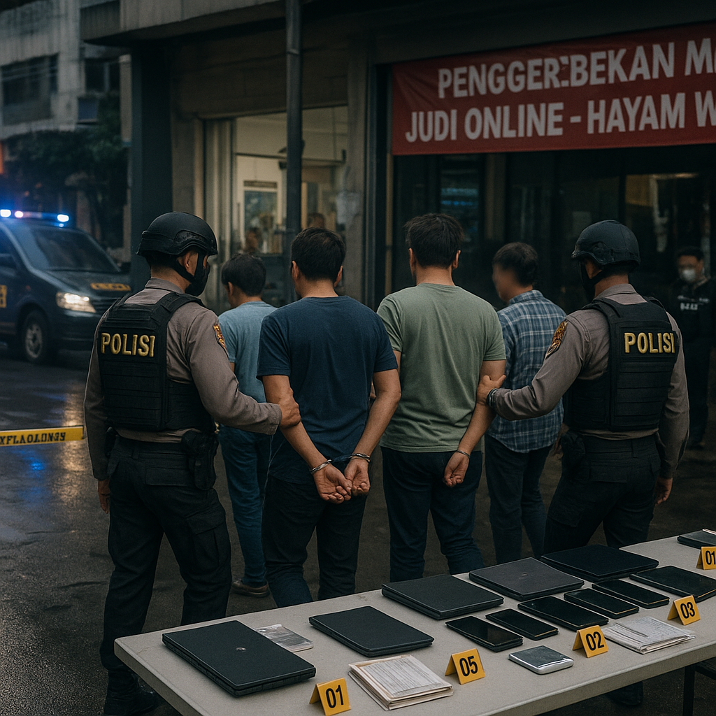 Polisi Gerebek Markas Judol di Hayam Wuruk, 321 WNA Ditangkap dalam Operasi Besar