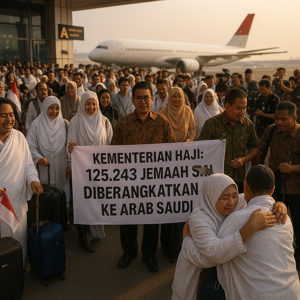 Kementerian Haji: 125.243 Jemaah Indonesia Sudah Diberangkatkan ke Arab Saudi