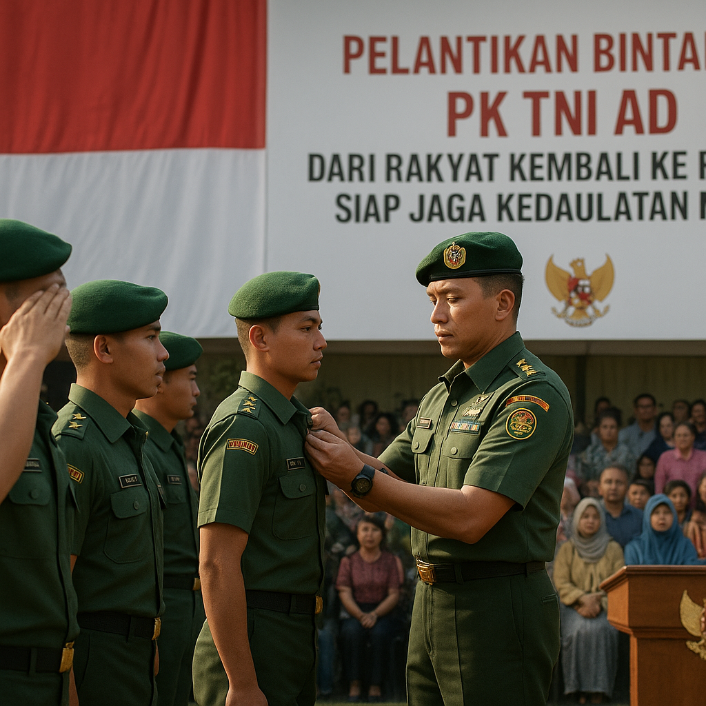 Pelantikan Bintara PK TNI AD: Dari Rakyat Kembali ke Rakyat, Siap Jaga Kedaulatan NKRI