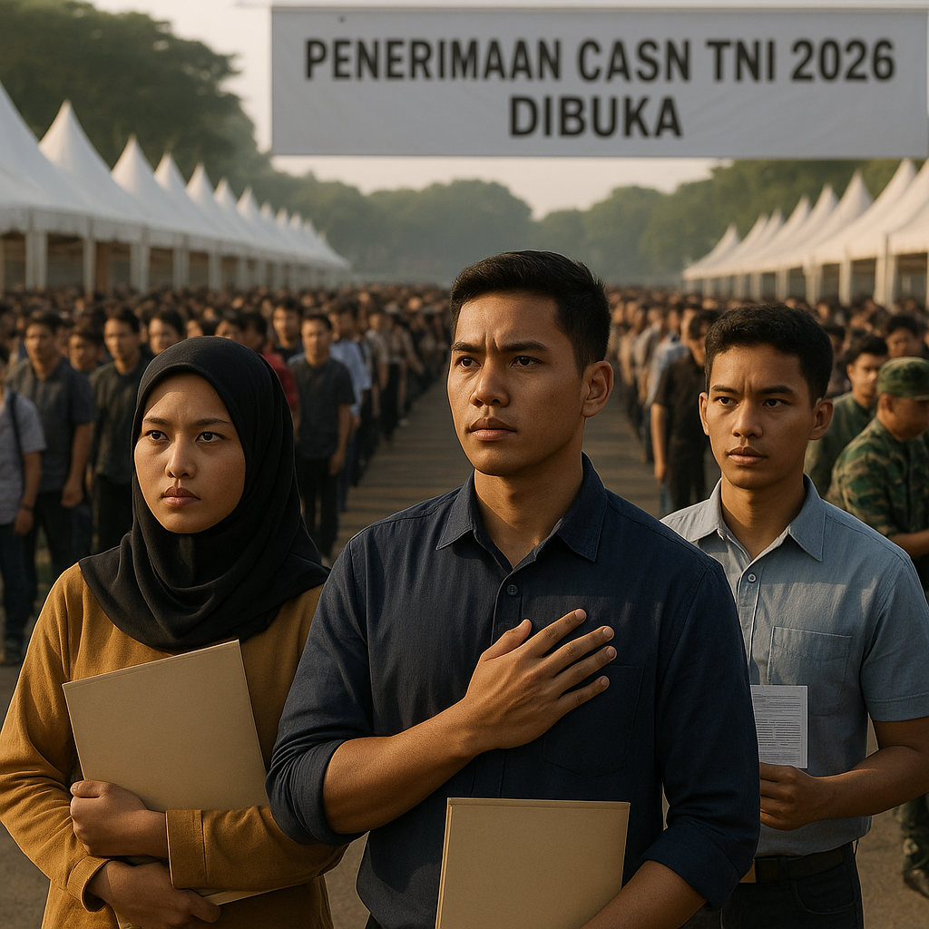 Penerimaan CASN TNI 2026 Dibuka, Ribuan Pemuda Berbondong Daftar Buktikan Semangat Juang